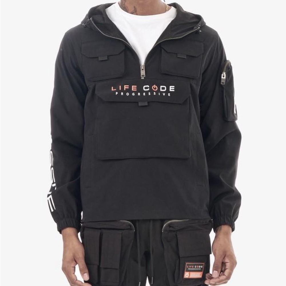 Life Code J03. Black Pullover Windbreaker Like Ne… - image 1